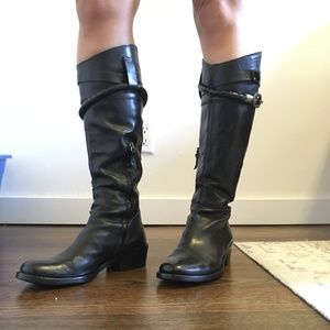 Leather boots